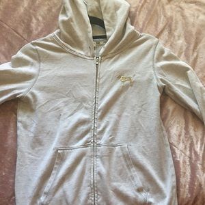 Pink Victoria Secret zipper up hooded sweater